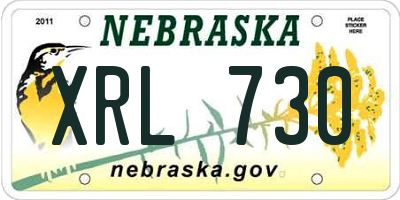 NE license plate XRL730
