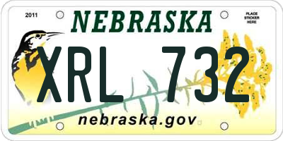NE license plate XRL732