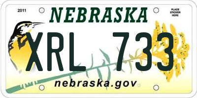 NE license plate XRL733