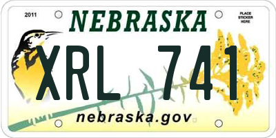 NE license plate XRL741