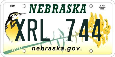 NE license plate XRL744