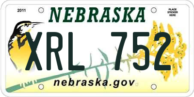 NE license plate XRL752
