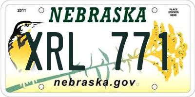 NE license plate XRL771