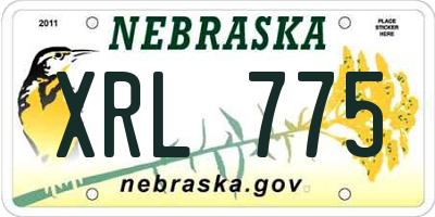 NE license plate XRL775