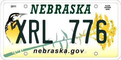 NE license plate XRL776