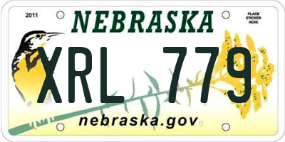 NE license plate XRL779