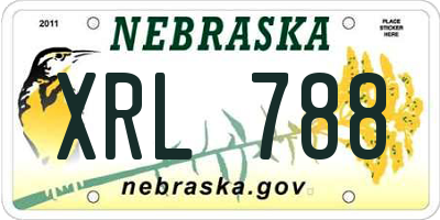 NE license plate XRL788