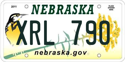 NE license plate XRL790