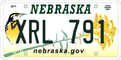 NE license plate XRL791