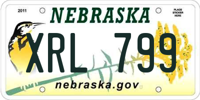 NE license plate XRL799