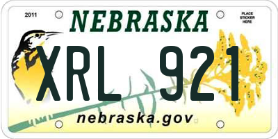 NE license plate XRL921