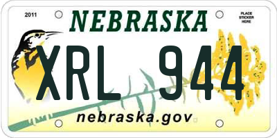 NE license plate XRL944