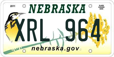 NE license plate XRL964