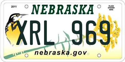 NE license plate XRL969