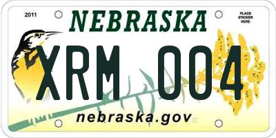 NE license plate XRM004