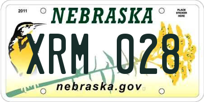 NE license plate XRM028