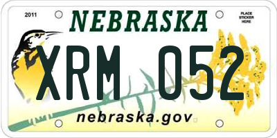 NE license plate XRM052