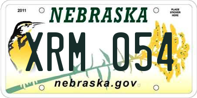 NE license plate XRM054