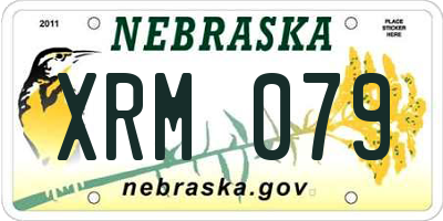 NE license plate XRM079