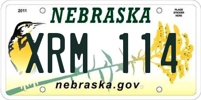 NE license plate XRM114
