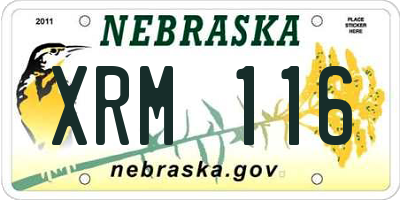 NE license plate XRM116