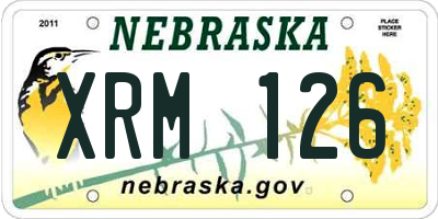 NE license plate XRM126