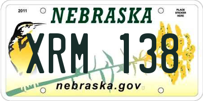 NE license plate XRM138