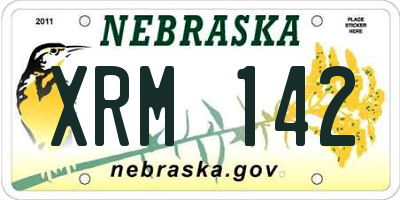NE license plate XRM142