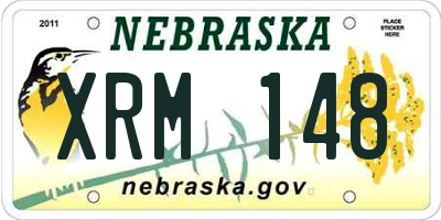 NE license plate XRM148