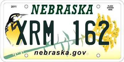 NE license plate XRM162