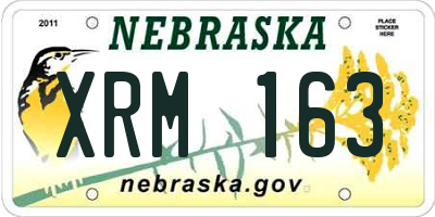 NE license plate XRM163