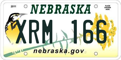 NE license plate XRM166