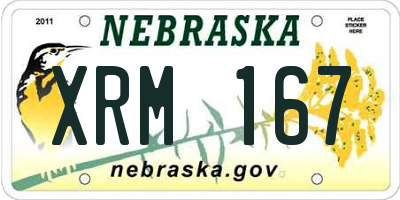 NE license plate XRM167