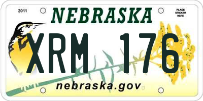 NE license plate XRM176
