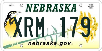 NE license plate XRM179