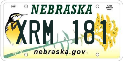 NE license plate XRM181