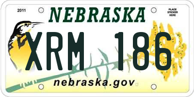 NE license plate XRM186