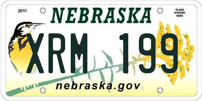 NE license plate XRM199