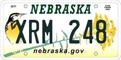 NE license plate XRM248