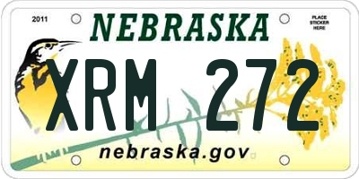 NE license plate XRM272