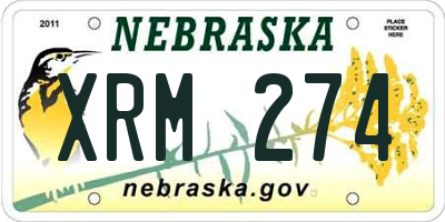 NE license plate XRM274