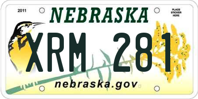 NE license plate XRM281