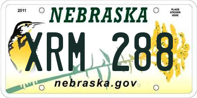 NE license plate XRM288