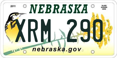 NE license plate XRM290