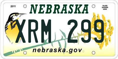 NE license plate XRM299