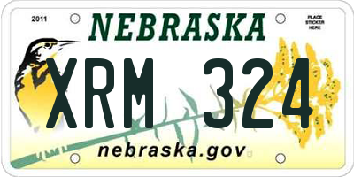 NE license plate XRM324