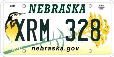 NE license plate XRM328