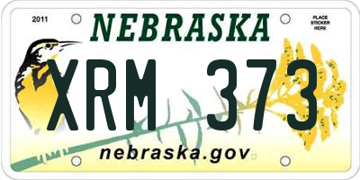 NE license plate XRM373