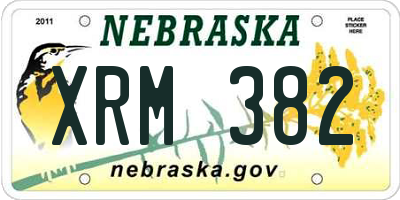 NE license plate XRM382