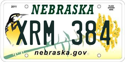 NE license plate XRM384